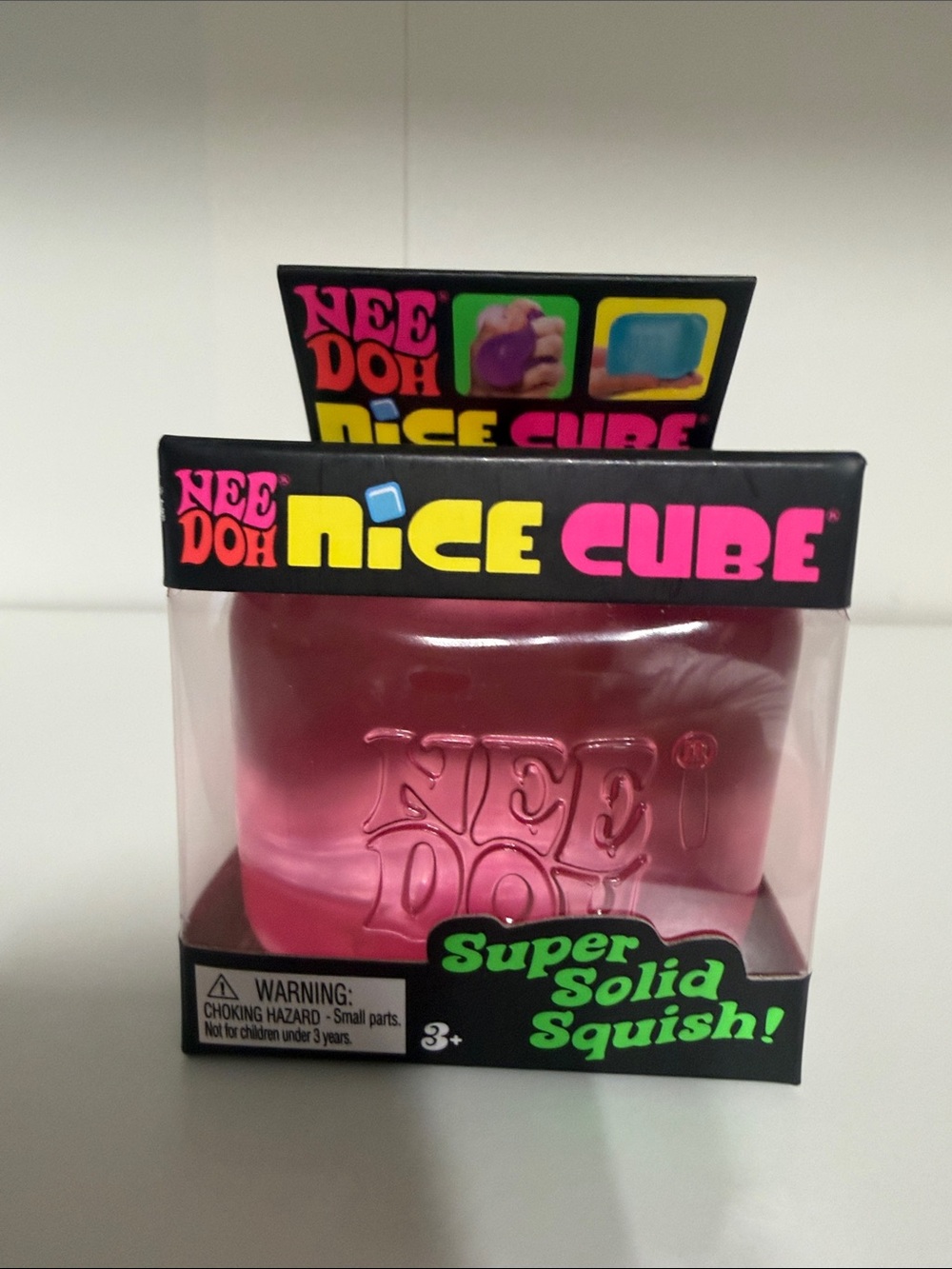 New In Box Nee Doh Nice Cube Pink Squishy Toy